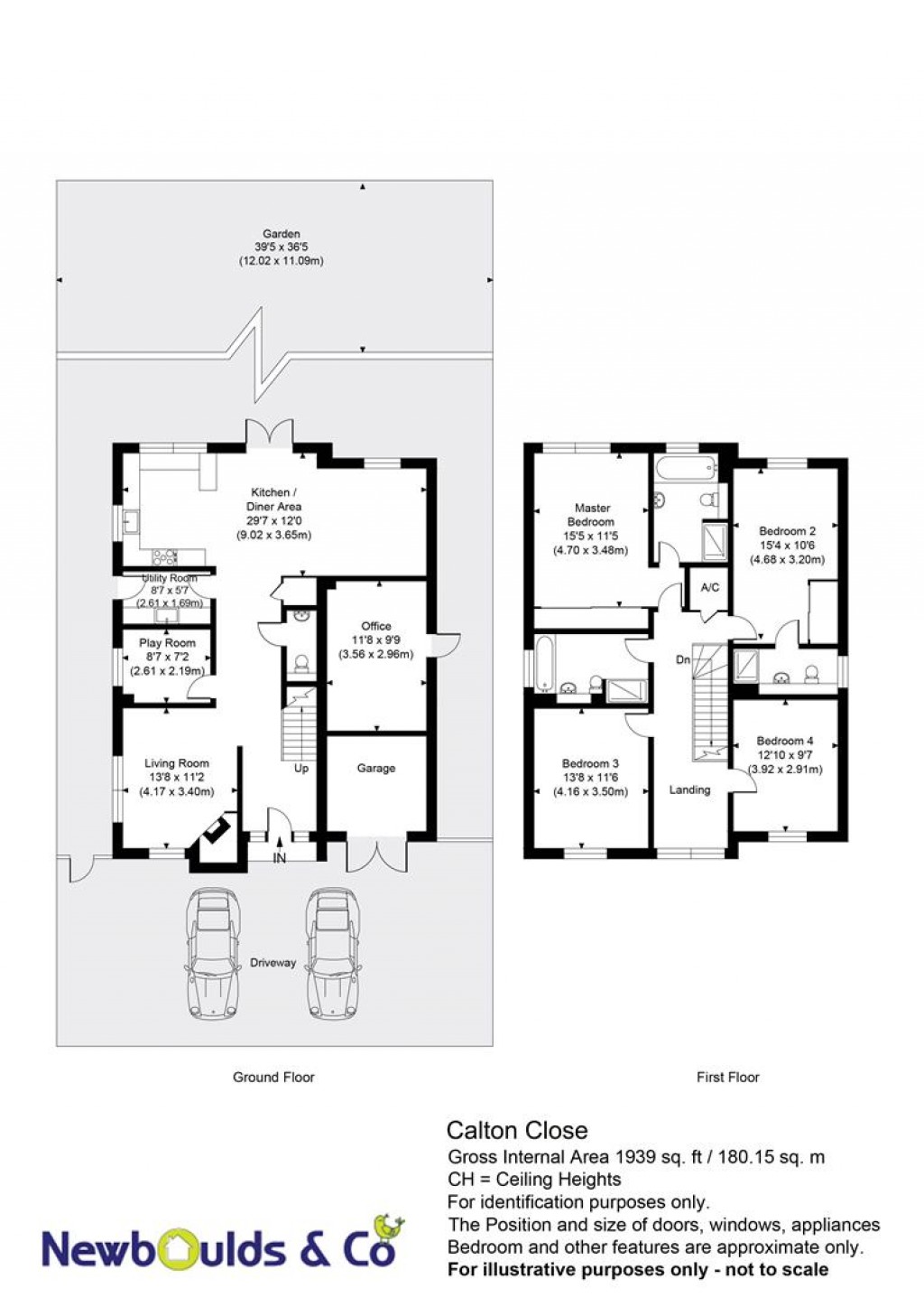 Floorplans For Calton Close, Upper Longcross, Chertsey
