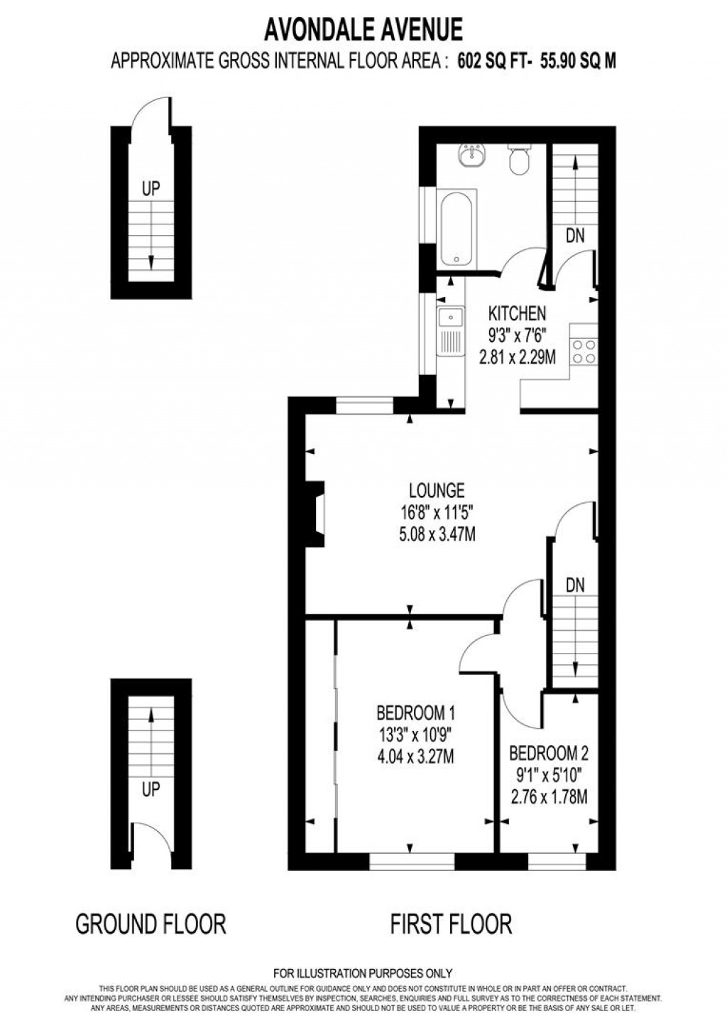 Floorplans For Avondale Avenue, Staines-Upon-Thames