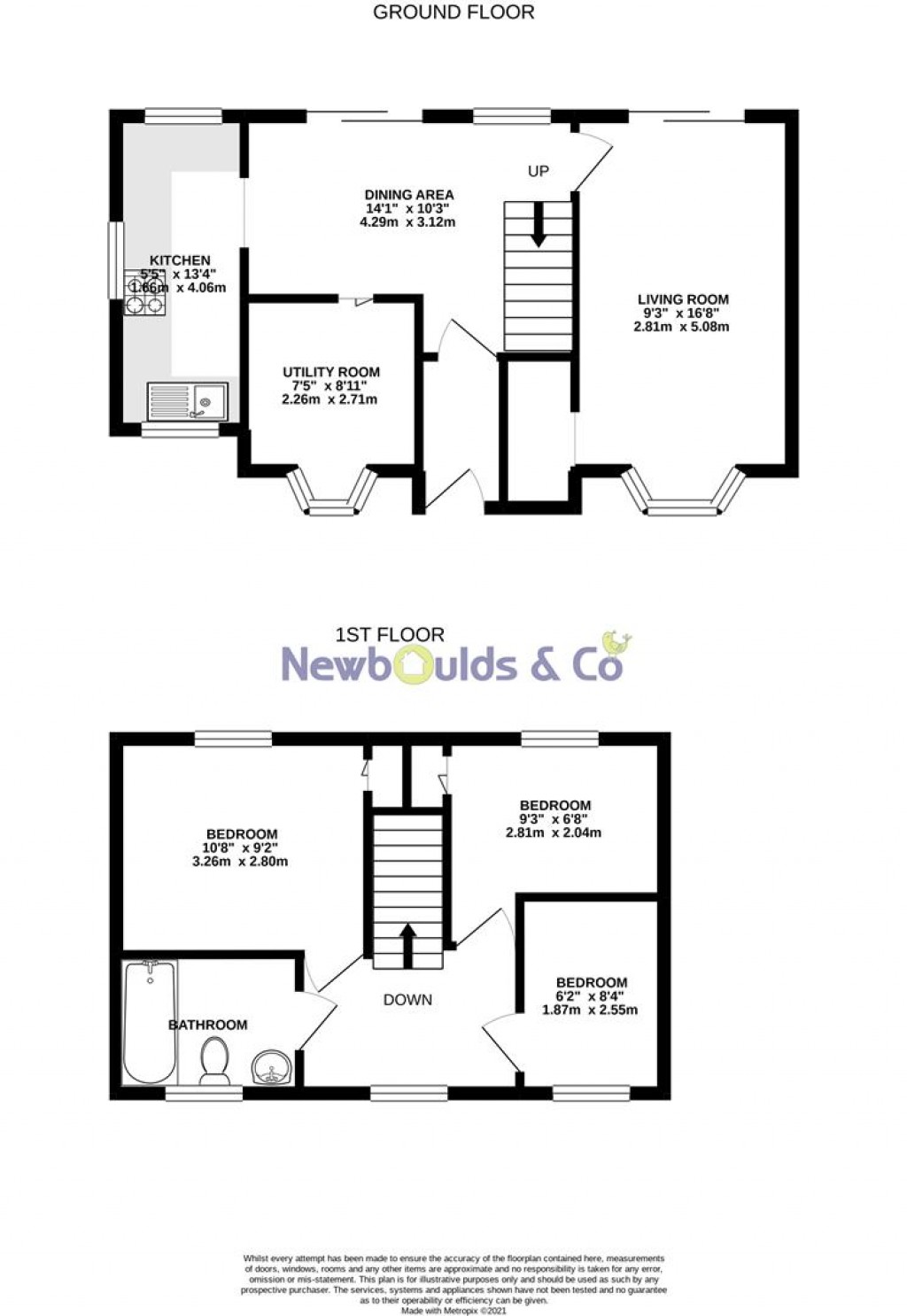 Floorplans For Chaucer Way, Addlestone