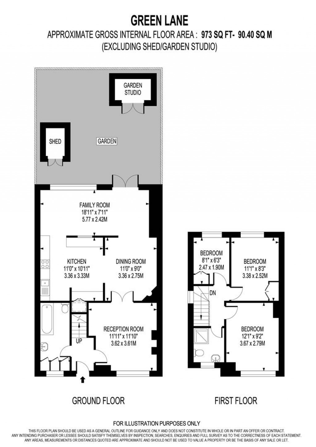 Floorplans For Green Lane, Shepperton